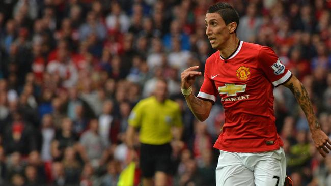 Manchester United's Argentinian midfielder Angel Di Maria.