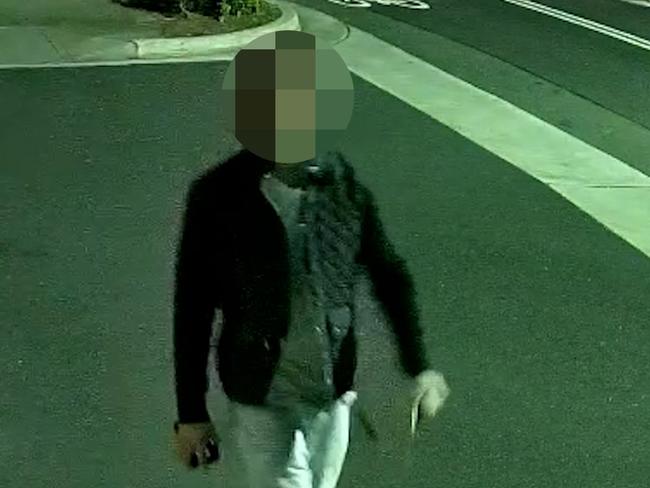 Police have released vision of a man who they believe was in the vicinity at the time of both the vehicle fire and the blaze in September of last year Picture: NSW Police