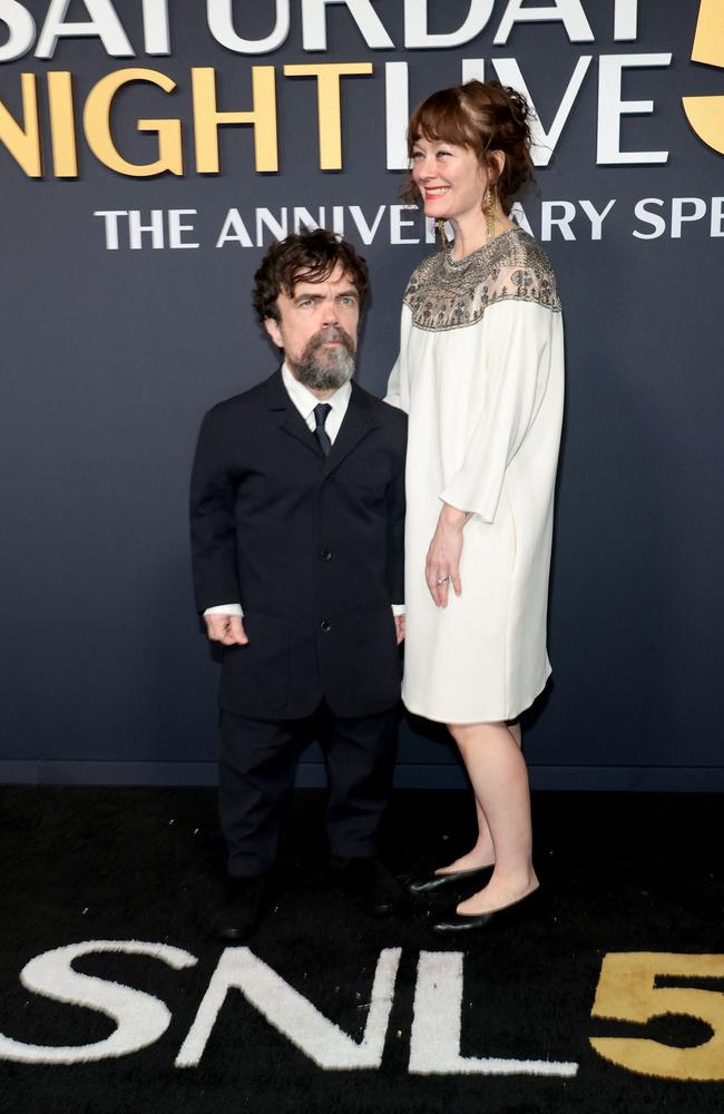 Peter Dinklage and wife Erica Schmidt. Picture: Getty Images via AFP