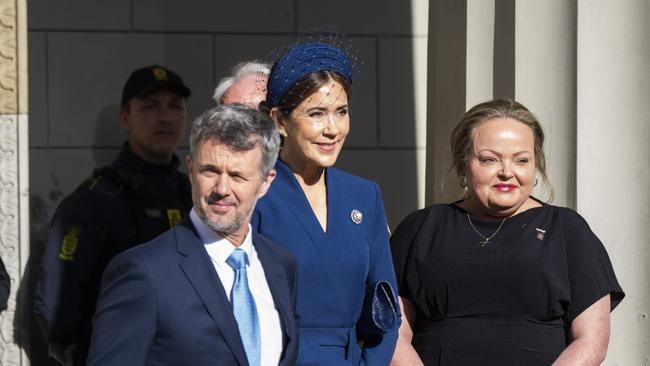 Queen Mary of Denmark and King Frederik X of Denmark attend a church service in Vor Frue Church. Picture: Getty Images