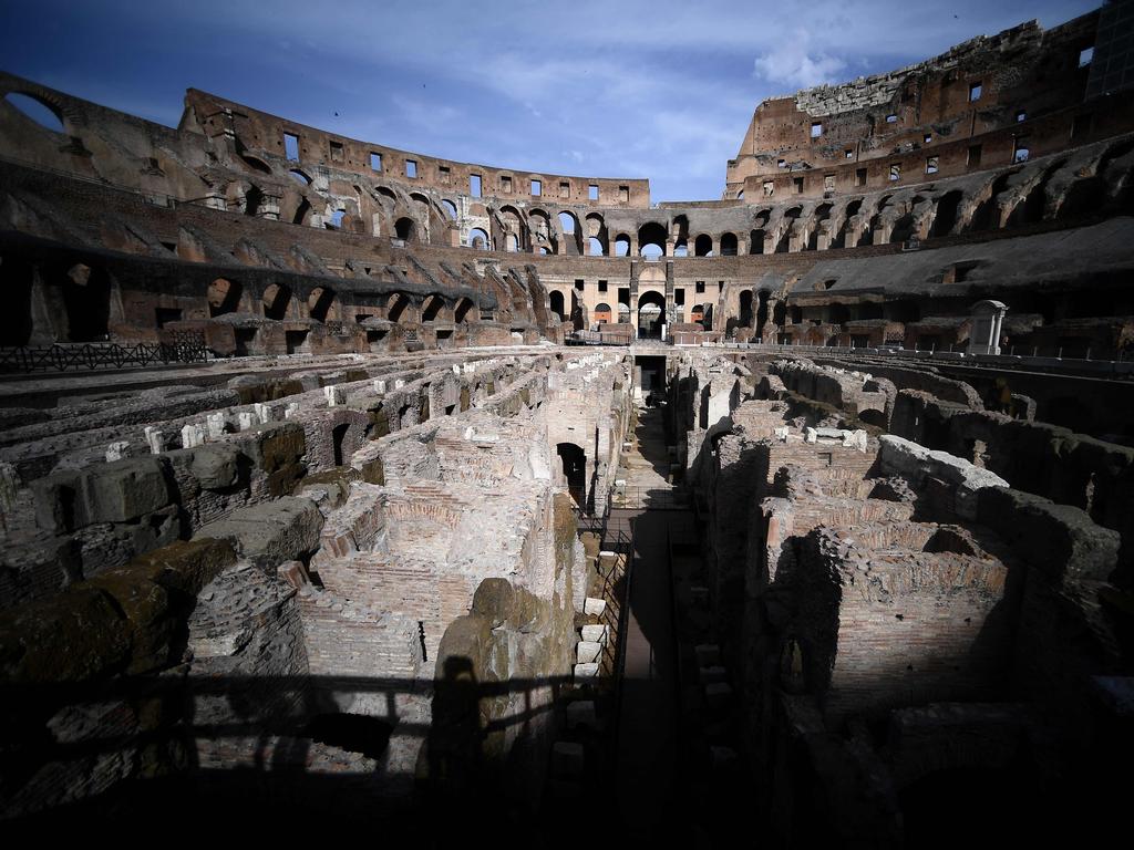 The mighty Colosseum once played host to brutal showdowns between lions and gladiators. Picture: Filippo Monteforte / AFP