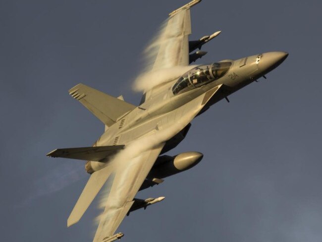 A Super Hornet aircraft from RAAF Base Amberley. Picture: Royal Australian Air Force