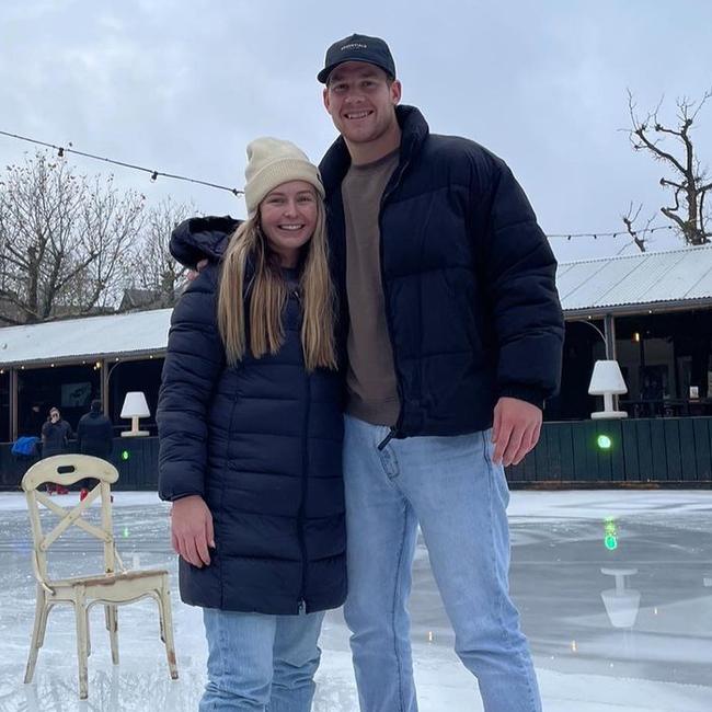 Matt Burton and his girlfriend, Zoe Warwick, in Europe. Picture: Instagram