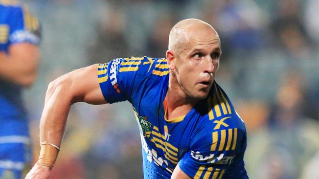 the Eels' Jeff Robson during the Parramatta Eels v Sydney Roosters NRL round 18 match at Pirtek Stadium, Parramatta. pic Mark Evans