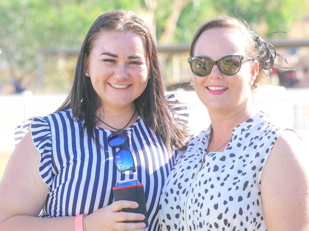 Sally Morgan and Keli Clark at the 2021 Adelaide River Races. Picture: Glenn Campbell.