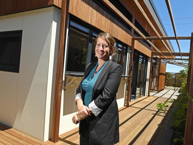 10/02/21 - Geraldine Petit, Lead Construction Design Specialist at Suho Studio, at the new 10-star rated home. Picture: Tom Huntley