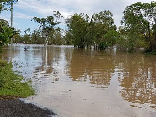 The rising waters of Jandowae after heavy rains flooded the small town. Photo: Jade Por