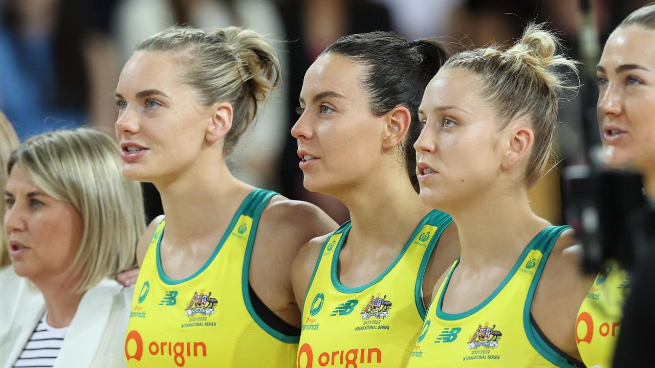 The Diamonds before the First Test against New Zealand. Photo by Phil Walter/Getty Images.