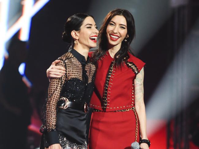 The Veronicas hosted last year ARIA Awards. Picture: Dylan Robinson