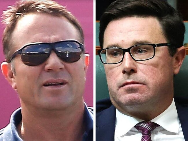 Former Australian cricketer Michael Slater and Nationals deputy leader David Littleproud. Pictures: File