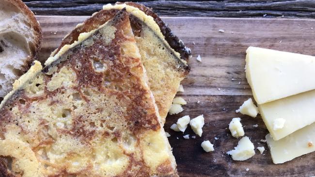 A gourmet toastie made with four different Australian cheeses. Picture: Jenifer Jagielski