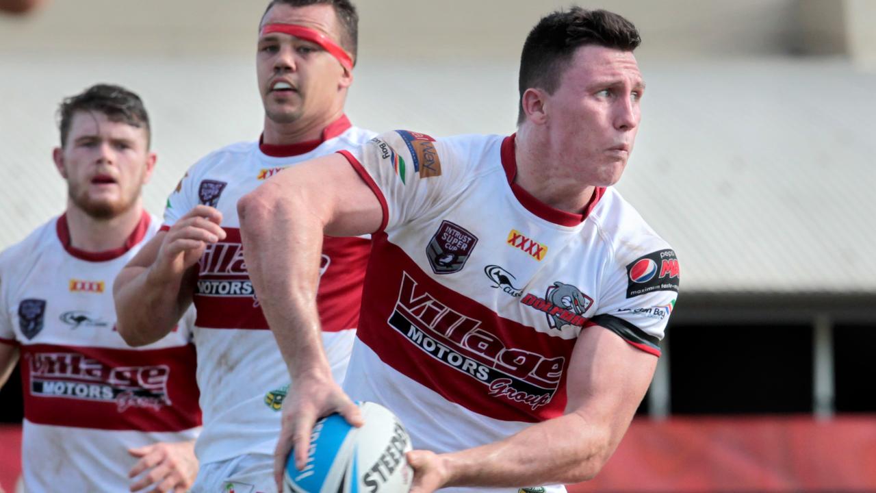 Tyson Gamble in action for the Redcliffe Dolphins.