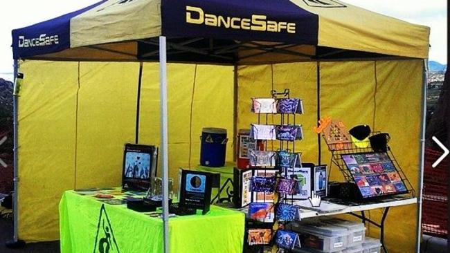 One of DanceSafe’s festival booths.