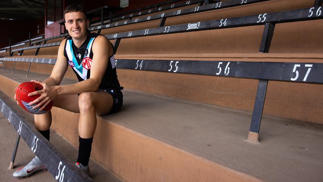 Orazio Fantasia poses during a Port Adelaide Power AFL media opportunity at Alberton Oval on November 13, 2020 in Adelaide, Australia. Picture: DANIEL KALISZ/GETTY IMAGES