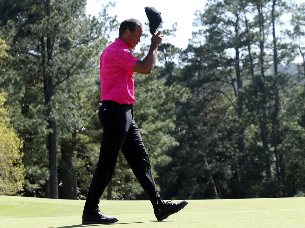 Woods had a few issues with the driver but his putting more than made up for it. Picture: Jamie Squire/Getty Images