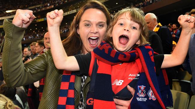 Melbourne fans Joanne and Clement MacKenzie. Picture: Tony Gough