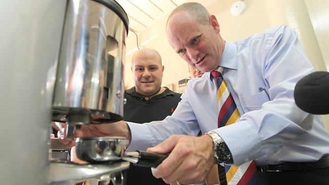 Campbell Newman at Di Bella Coffee