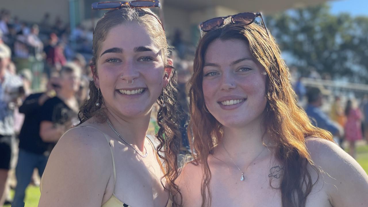 Jasmine Kelly and Kaitlyn Bagley at the Gympie Races on June 15, 2024.