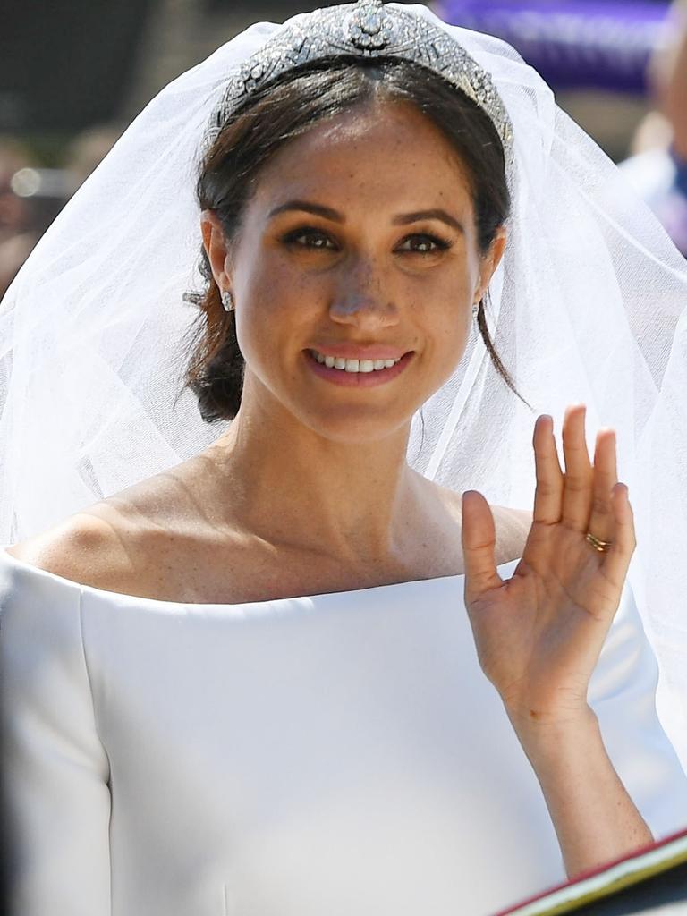 Meghan is thought to have worn Dior cosmetics at her 2018 royal wedding. Picture: Andrew Milligan – WPA/Getty Images