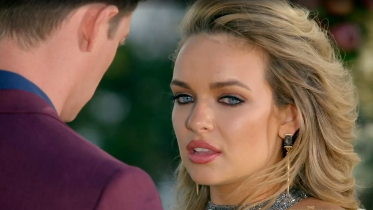 Abbie demanded to know why Matt didn’t choose her. Picture: Channel 10.