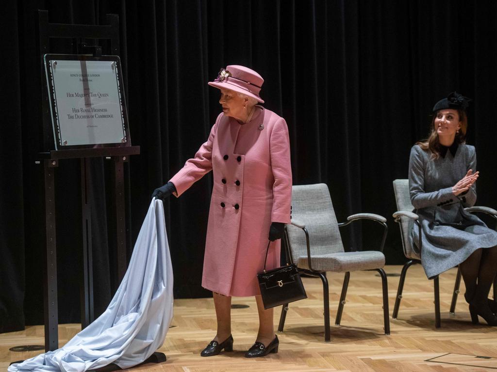 The Queen opened new education and learning facilities at King’s College in London. Picture: AFP