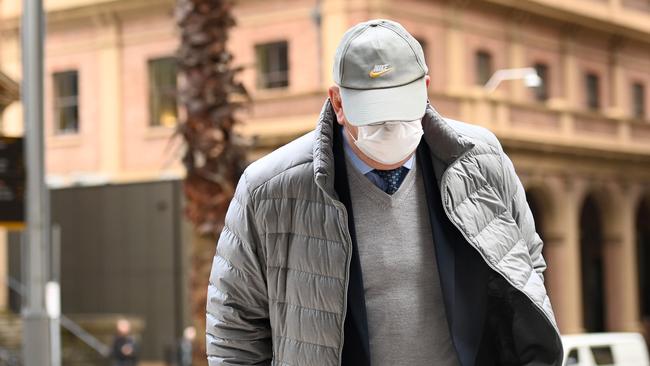 Last breath of freedom - convicted paedophile Robert Van Gestel arrives for his bail hearing at Supreme Court in Sydney. He left in a prison van. Picture: NCA NewsWire / Jeremy Piper