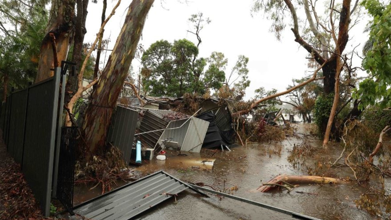 A damaged property after a severe storm on the Gold Coast on Christmas night.