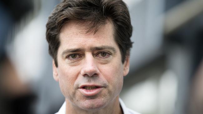 Gillon McLachlan says he wasn’t convinced the AFL could pull off a move to a twilight grand final in 2017. Picture: Sarah Matray