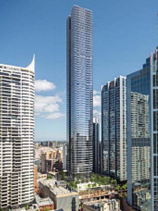 Artist impression Coombes Property Group and Mirvac plans for a skyscraper next door.