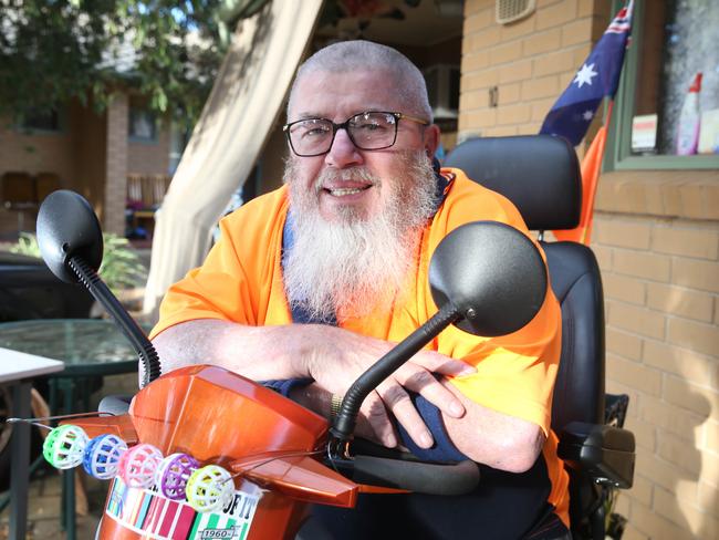 Ian Porteous of Salisbury North secured a roof over his head, thanks largely to the Ageing on The Edge’s housing project. Picture: AAP/Dean Martin