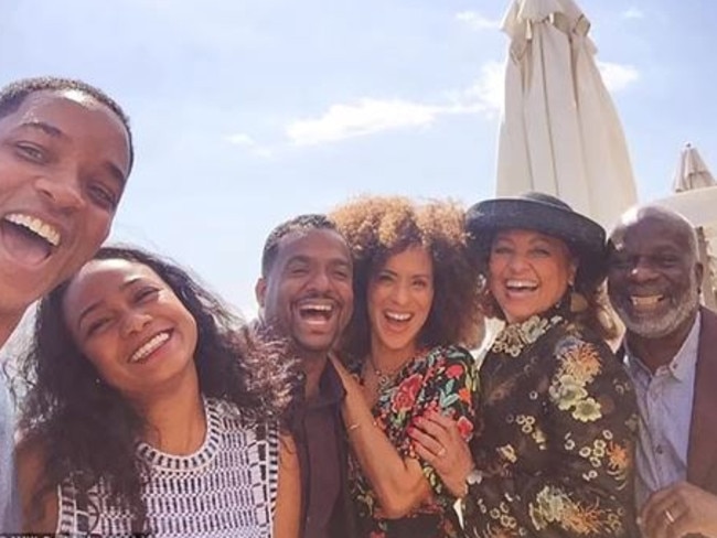 The Fresh Prince of Bel-Air cast reunite last year. Picture: Supplied