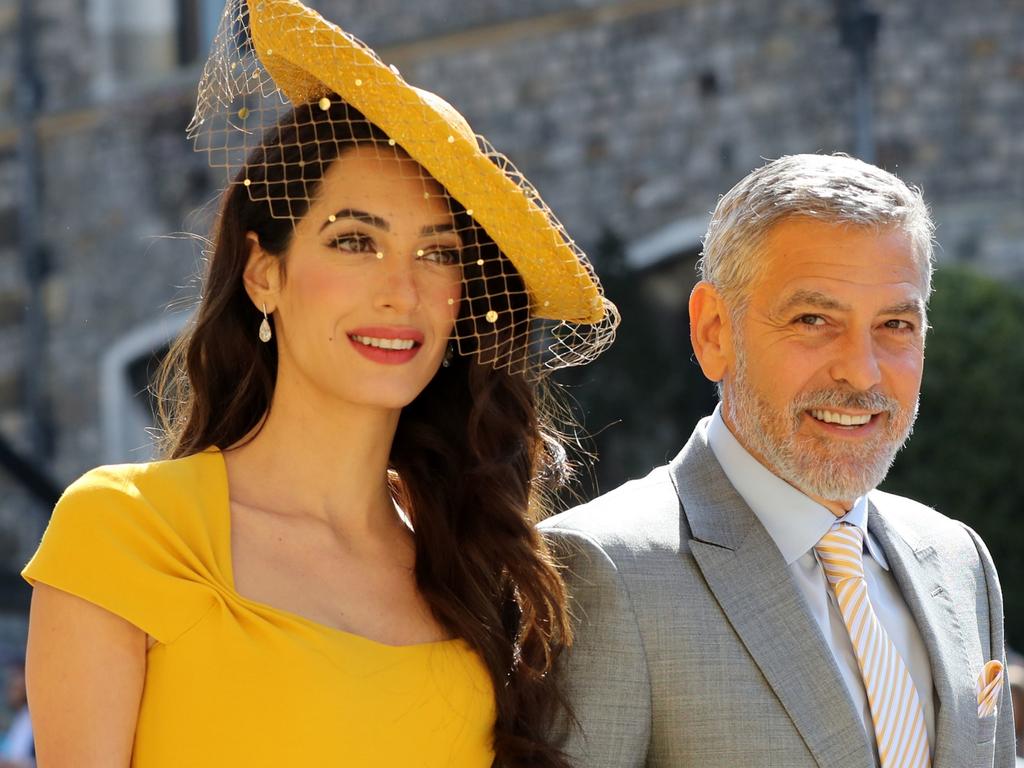 Amal Clooney and US actor George Clooney arrive for the wedding ceremony of Britain's Prince Harry, Duke of Sussex and US actress Meghan Markle. Picture: AFP