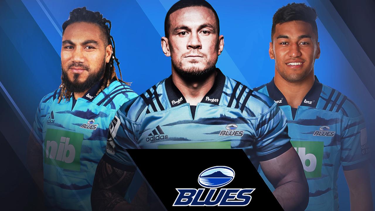 Blues stars Ma’a Nonu, Sonny Bill Williams and Rieko Ioane.