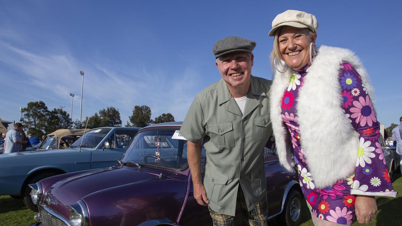 Jodie and Tonny Hansen of Queenstown with their Mini Cooper. Picture: Brett Hartwig