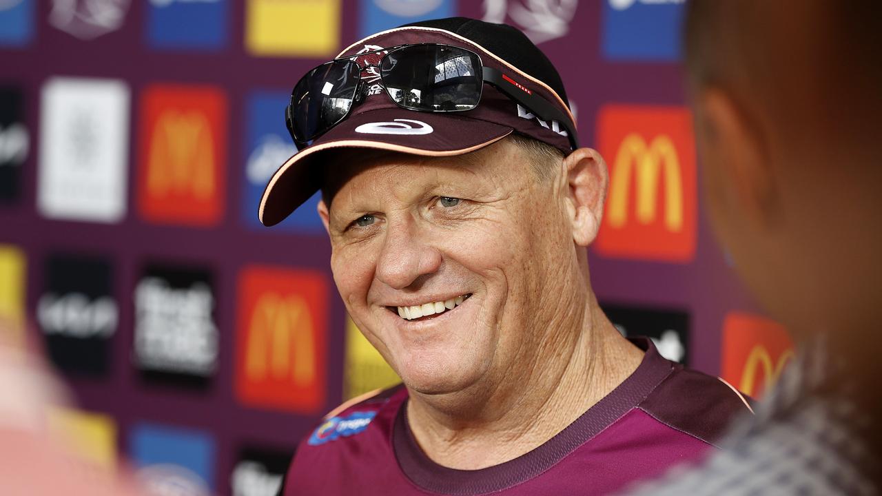 Kevin Walters from the Brisbane Broncos pictured during the captains run ahead of their clash with the Penrith Panthers, Brisbane 20th March 2024. (Image/Josh Woning)