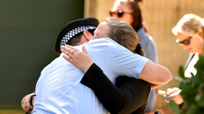 Mourners arrive for the service. Picture: NCA NewsWire / John Gass