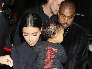 Kim Kardashian West, North West and Kanye West