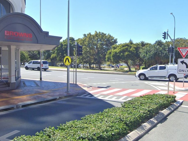 The intersection of Marine Pde and Nerang St at Southport.