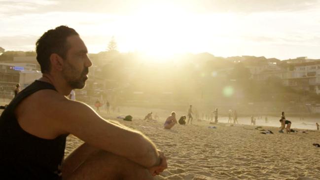 Adam Goodes in the documentary, <i>The Australian Dream.</i>