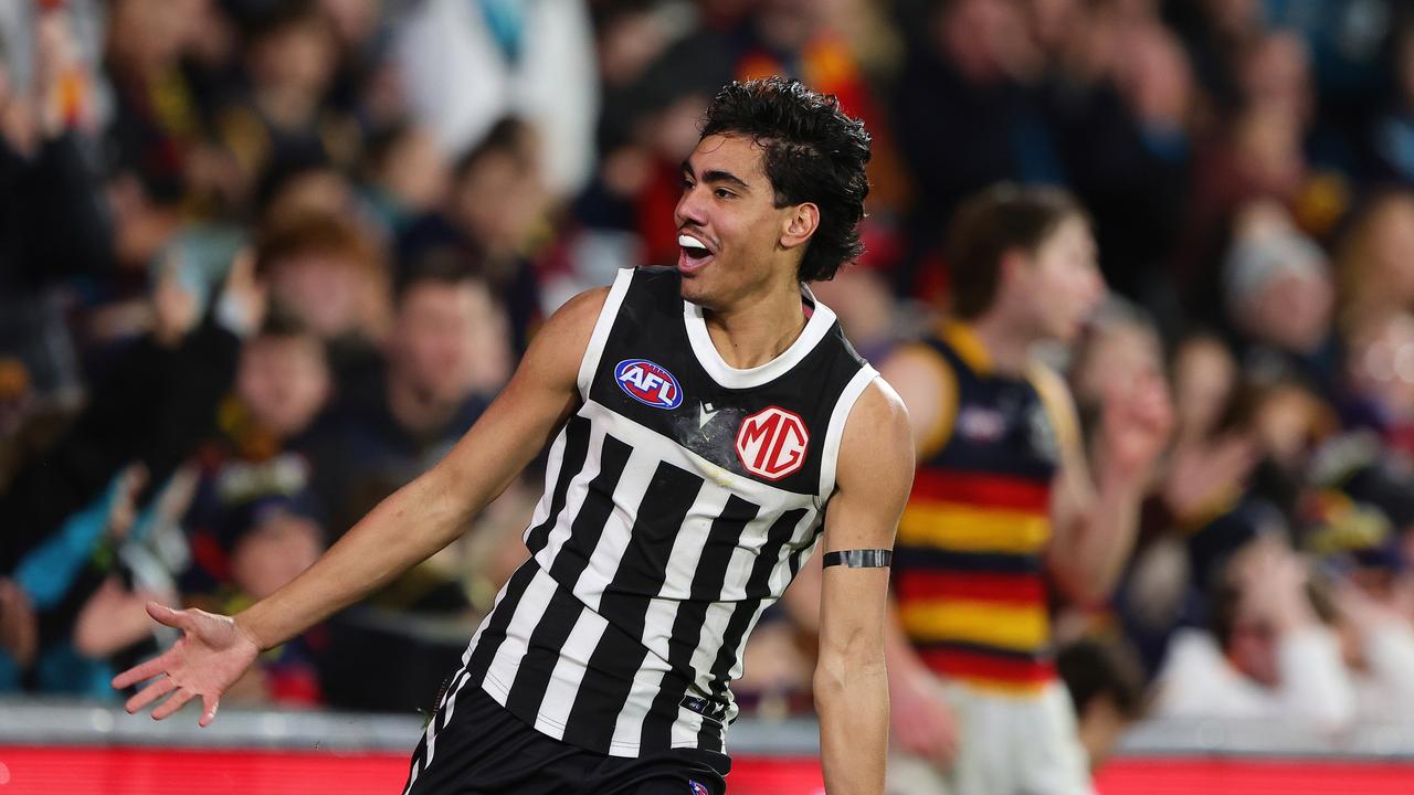 Port Adelaide responded in the second half. Photo by Sarah Reed/AFL Photos via Getty Images