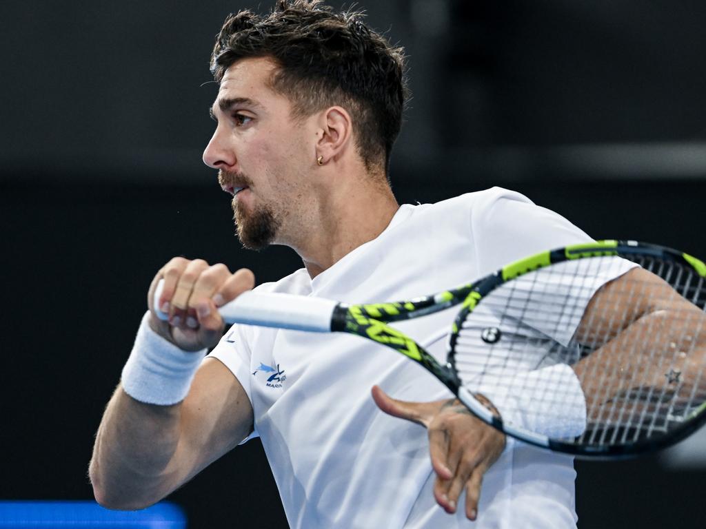 Thanasi Kokkinakis has withdrawn from the Adelaide International through injury. Picture: Getty Images