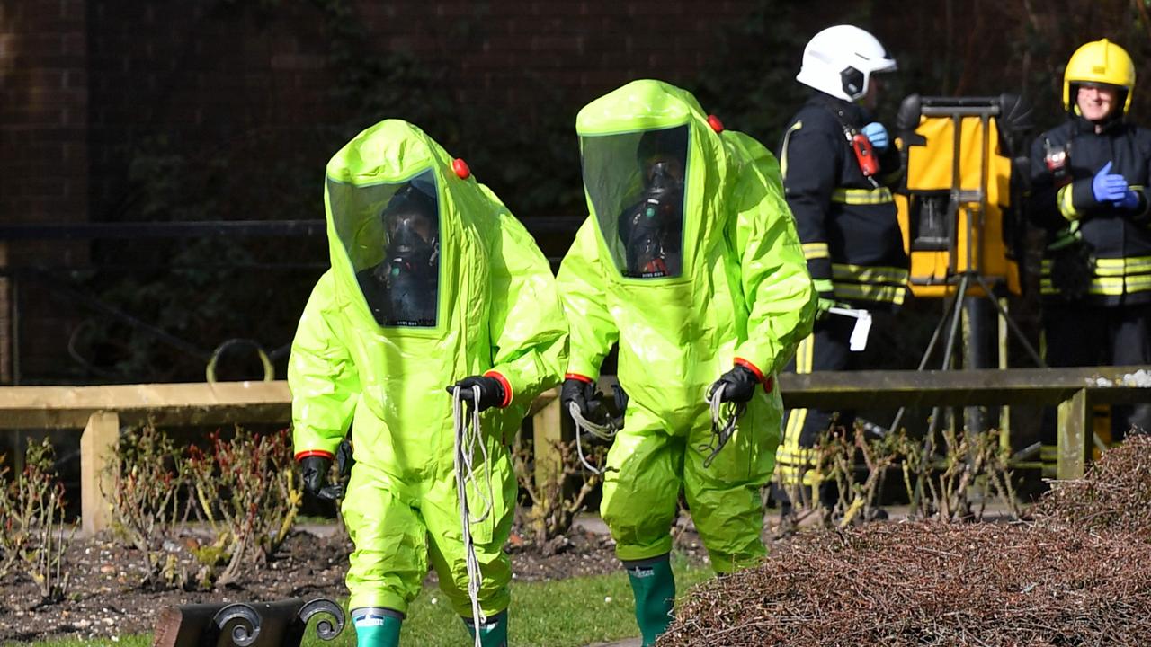 The real-life scene in Salisbury in 2018 Picture: AFP/Ben Stansall