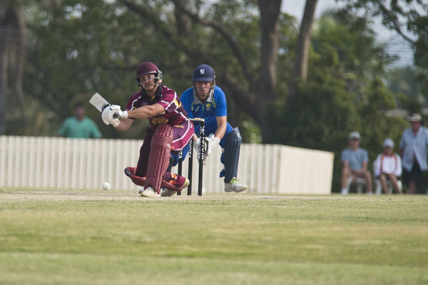 Kris Glass bats for Bulls Masters against Australian Country XI in Australian Country Cricket Championships exhibition match at Heritage Oval, Sunday, January 5, 2020. Picture: Kevin Farmer