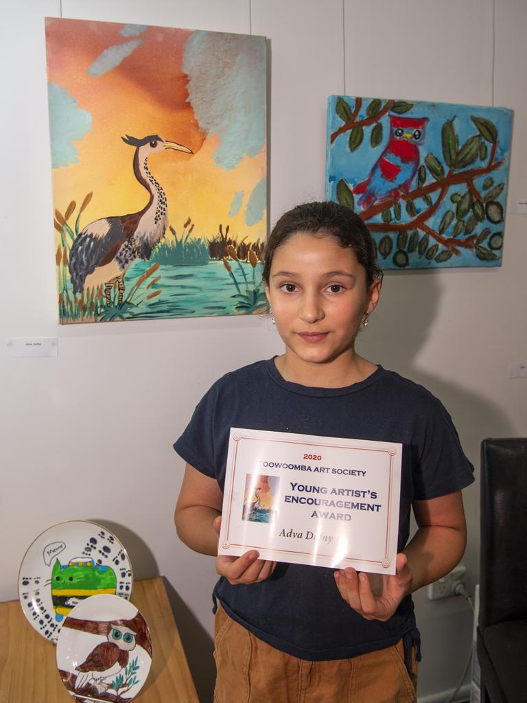 Adfa Dafny won the Young Artist's Encouragement Award at last year’s Children's Art Exhibition at the Toowoomba Art Society gallery.