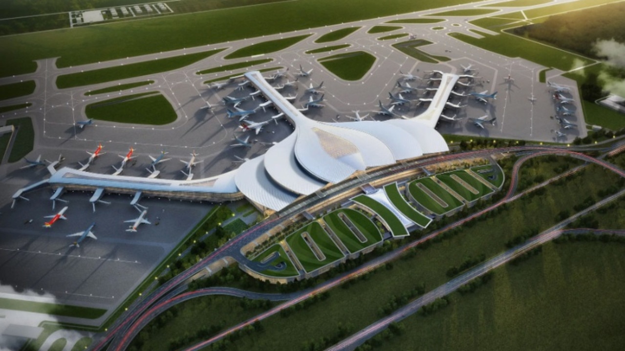 The outside of the building has been designed to resemble a lotus flower. Picture: Long Thanh International Airport