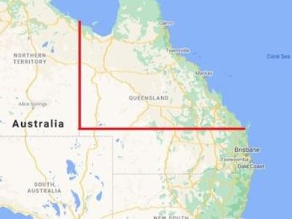 A plan to carve a new state into map of Australia is gaining traction. Picture Google Maps