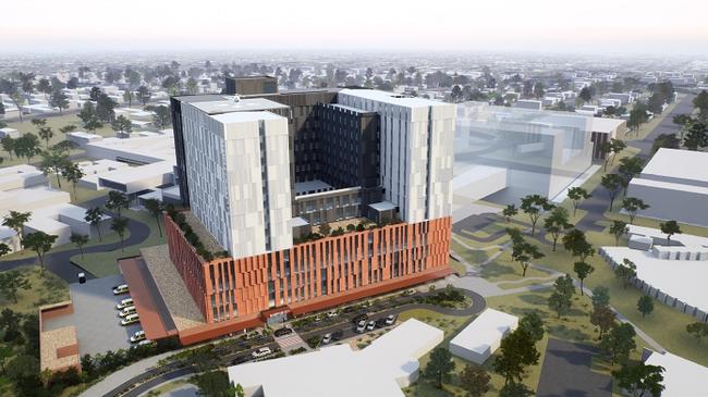 Artist’s impression of the new 14-storey Nepean Hospital tower currently under construction.