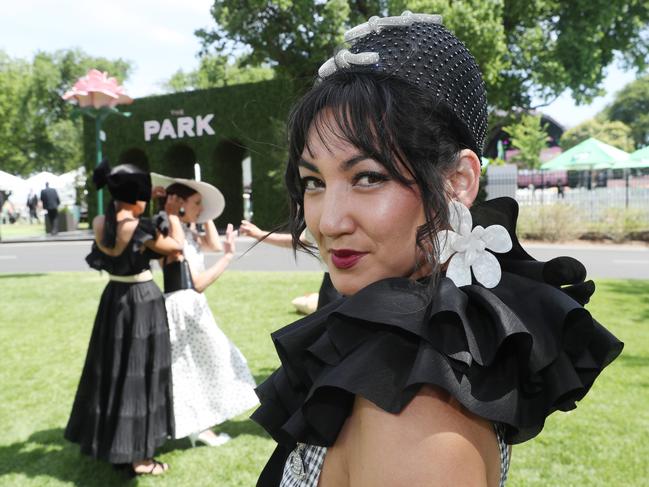 MELBOURNE, AUSTRALIA- NewsWire Photos NOVEMBER 2, 2024: Angela Menz at the Penfolds Victoria Derby day races at Flemington Racecourse. Picture:  NewsWire/ David Crosling