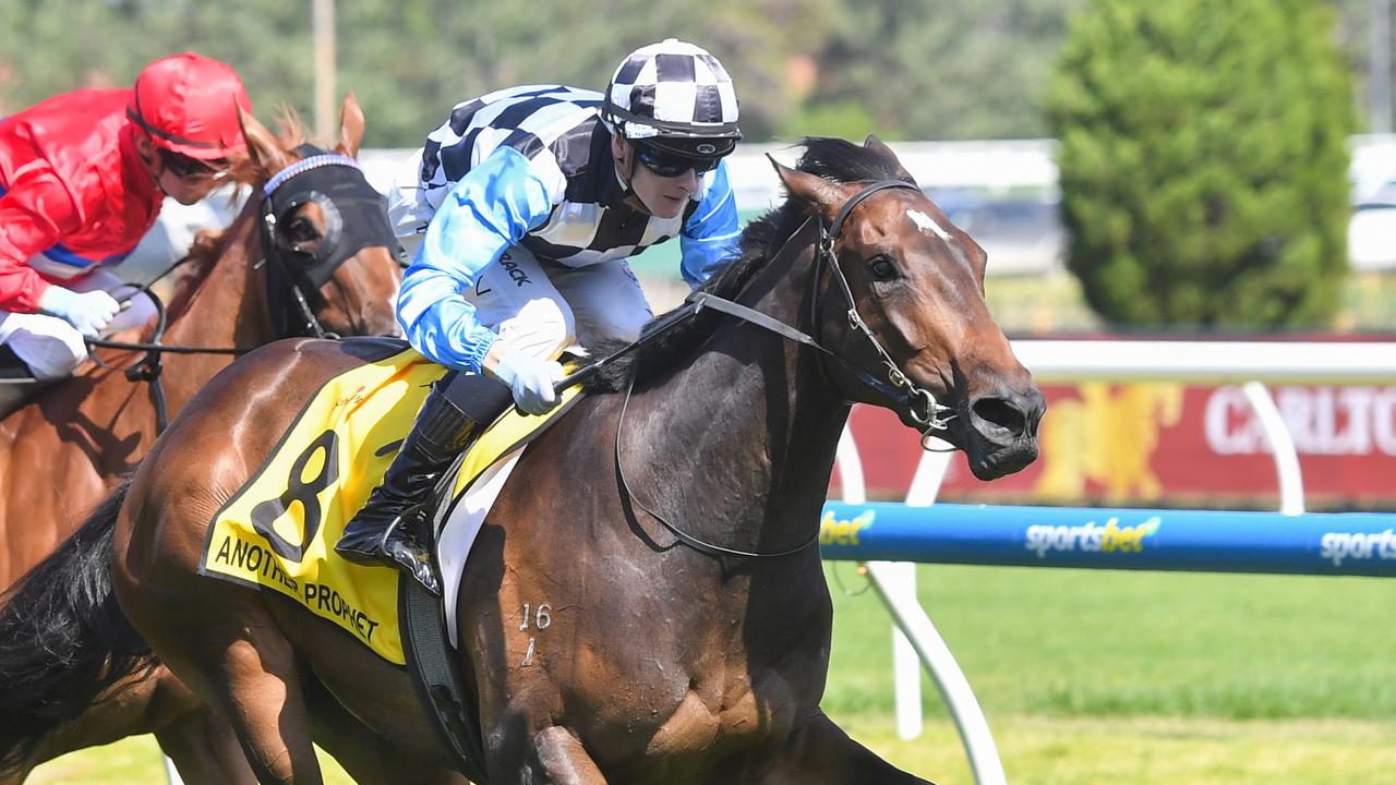 Another Prophet had a beautiful run to win the Group 1 Thousand Guineas at Caulfield. Picture: Pat Scala/Racing Photos via Getty Images