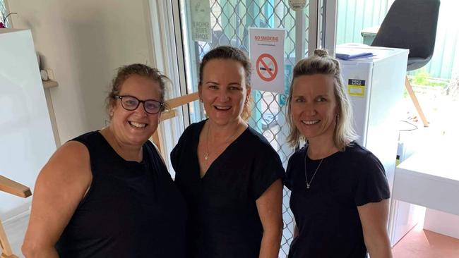 Volunteers Jane, Debbie and Jodie at a recent Home Set Up in Northern Rivers region. Picture: Newcastle Permanent Charitable Foundation